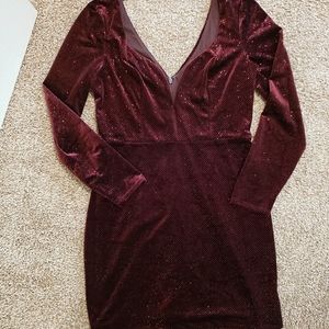 Burgundy Dress - Express